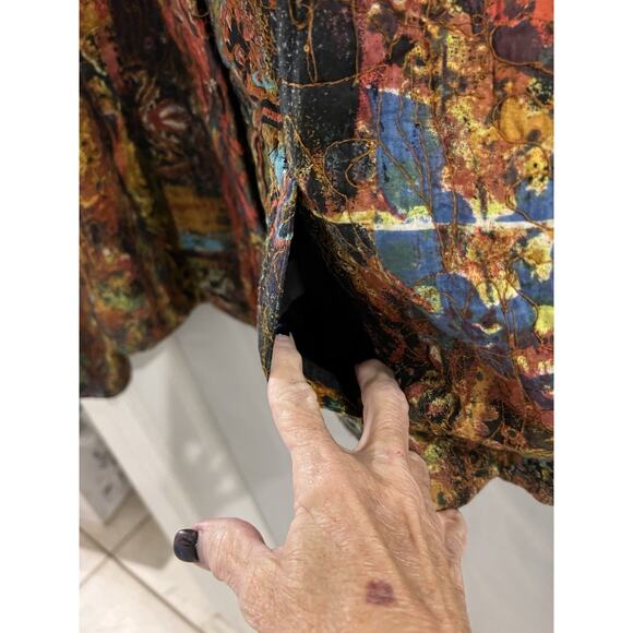 Chadwick’s Multicolor Button Up Quilted Jacket Reversible Sz L - Picture 3 of 7